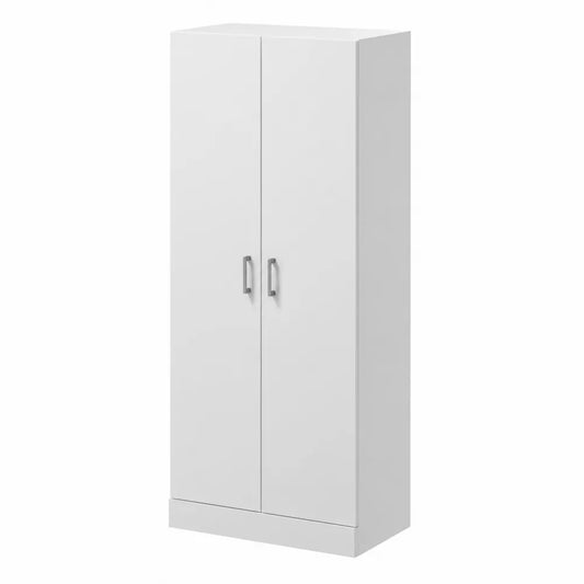 Armadio a Due Ante in Legno Bianco